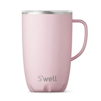 S'well Slide-Open Mug with Handle 16oz. (Pink Topaz)