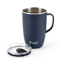 S'well Slide-Open 'Azurite' Mug with Handle 16oz (Blue)