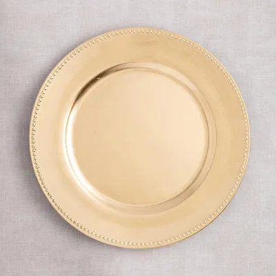 KSP Everyday Charger Plate with Beaded Rim (Gold)