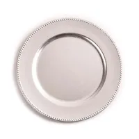 KSP Everyday Charger Plate with Beaded Rim (Silver)