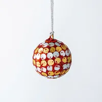 Koopman Christmas 'Ball W/Beads' Plastic Ornament (Red) - Assorted