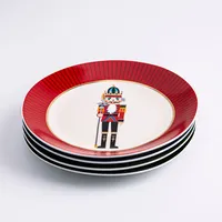 KSP Christmas Decal 'Nutcracker' Porcelain Side Plate - S/4