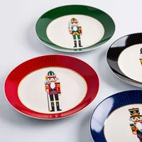 KSP Christmas Decal 'Nutcracker' Porcelain Side Plate - S/4