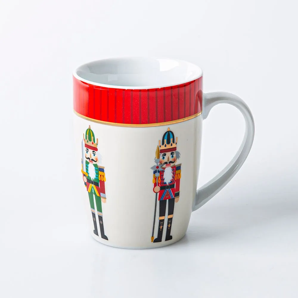 KSP Christmas Decal 'Nutcracker' Porcelain Mug - S/4 (Multi Colour)