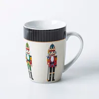 KSP Christmas Decal 'Nutcracker' Porcelain Mug - S/4 (Multi Colour)