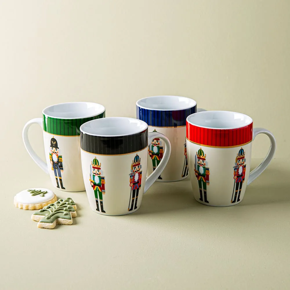 KSP Christmas Decal 'Nutcracker' Porcelain Mug - S/4 (Multi Colour)