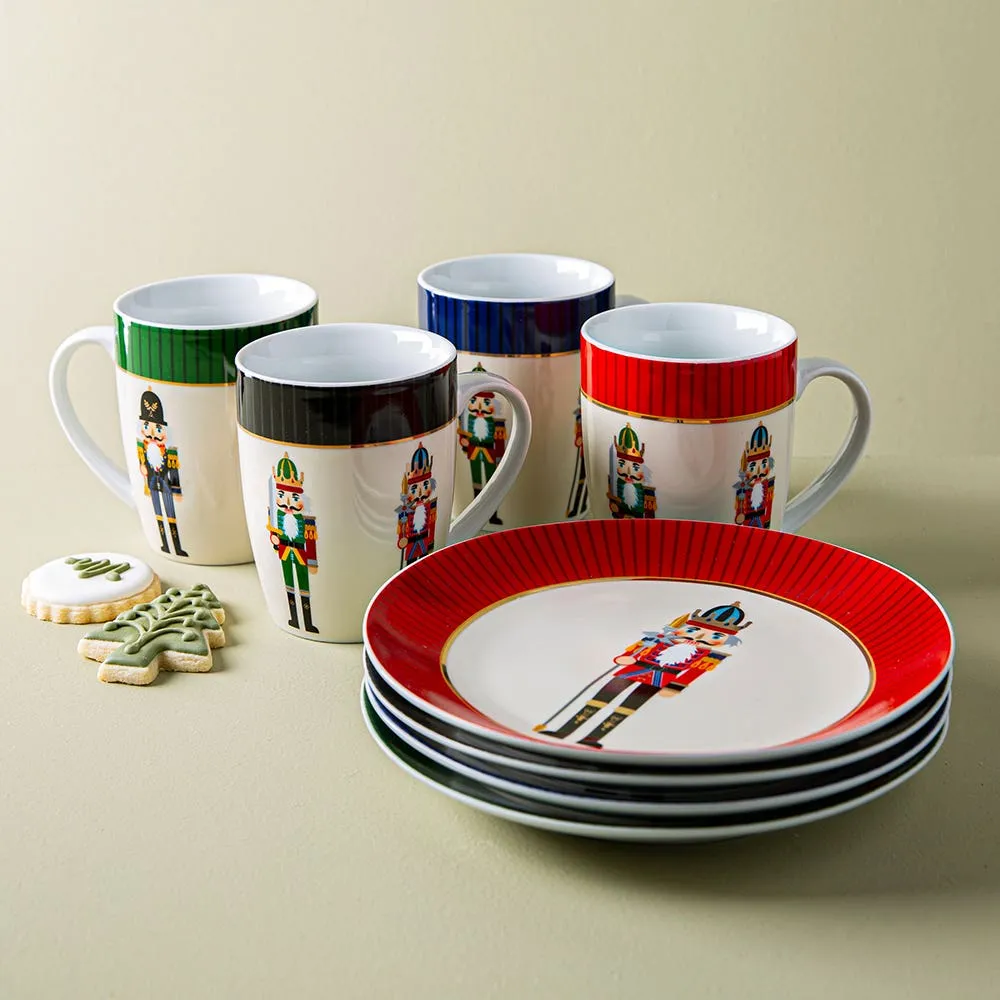 KSP Christmas Decal 'Nutcracker' Porcelain Mug - S/4 (Multi Colour)