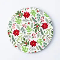 KSP Christmas Ceramic 'Poinsettia' Trivet 20cm Dia.