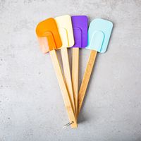 Good Cook Silicone and Bamboo Spatulas - Multi Colour