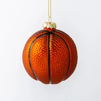 KSP Christmas 'Basketball' Glass Ornament (Orange)