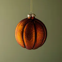 KSP Christmas 'Basketball' Glass Ornament (Orange)