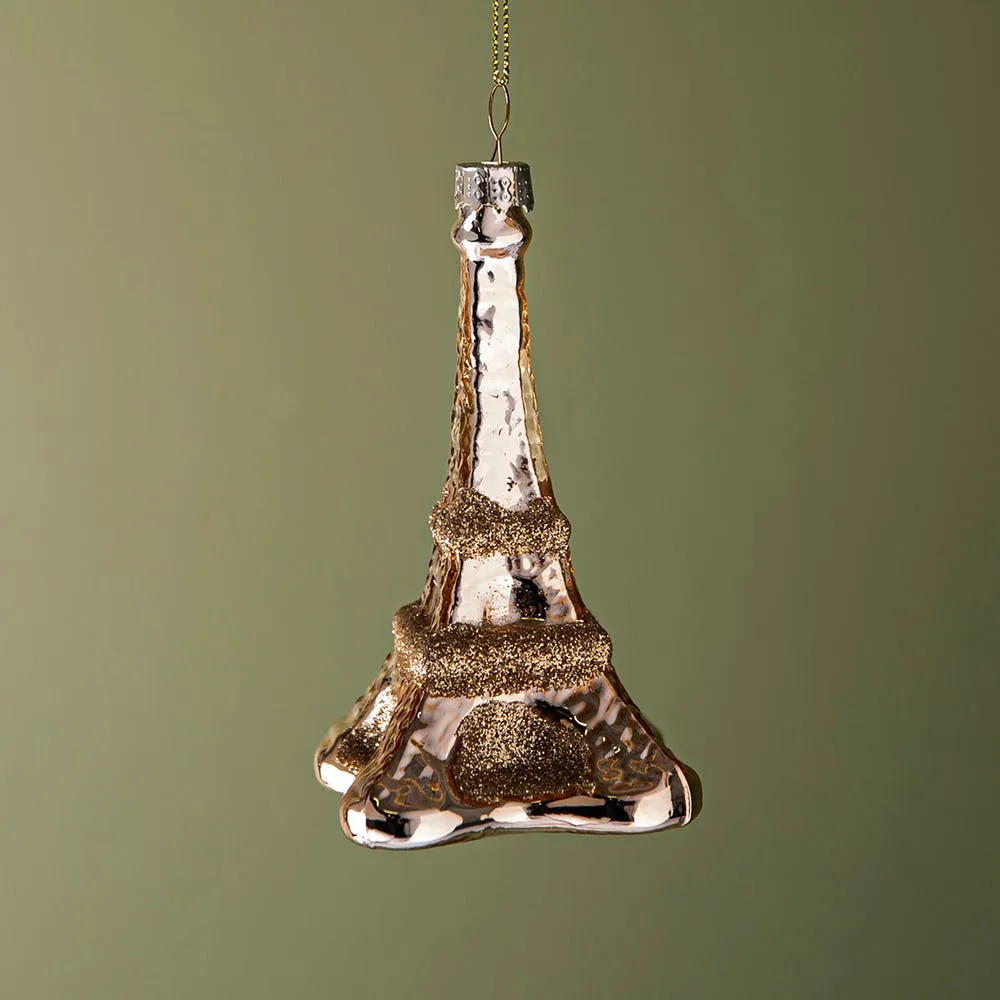 KSP Christmas 'Eiffel' Glass Ornament (Gold)