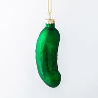 KSP Christmas 'Pickle' Glass Ornament (Green)