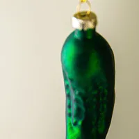 KSP Christmas 'Pickle' Glass Ornament (Green)