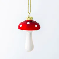 KSP Christmas 'Mushroom' Glass Ornament (Red/White)