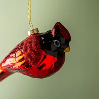 KSP Christmas 'Cardinal' Glass Ornament (Red)