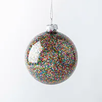 KSP Christmas 'Sparkle' Glass Ball Ornament (Rainbow)