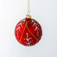 KSP Christmas 'Tree Line' Glass Ball Ornament (Multi Colour)