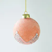 KSP Christmas 'Wings' Glass Ball Ornament (Rose)