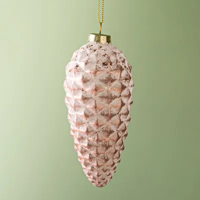 KSP Christmas 'Pine Cone' Glass Ornament (Pink)