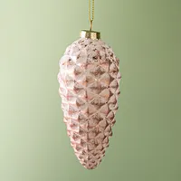 KSP Christmas 'Pine Cone' Glass Ornament (Pink)