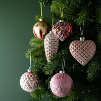 KSP Christmas 'Pine Cone' Glass Ornament (Pink)