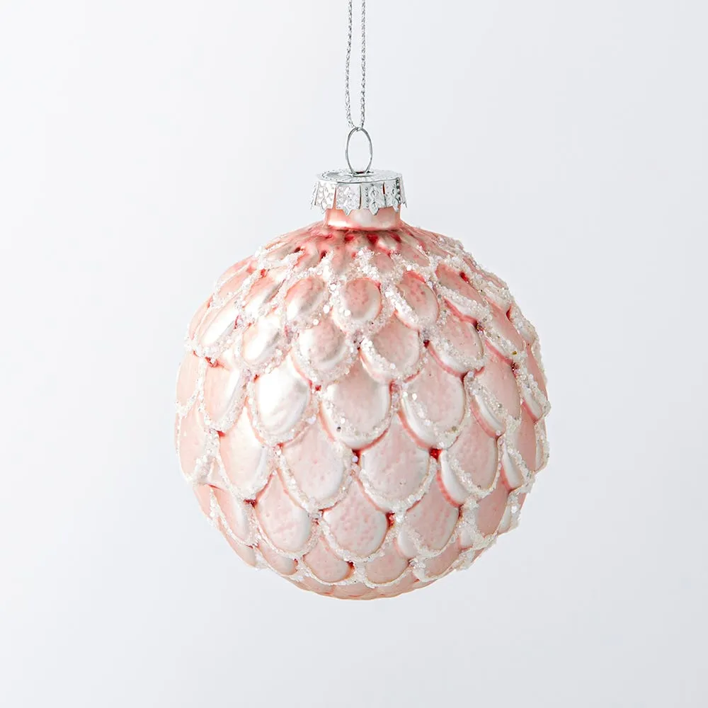 KSP Christmas 'Cinderella' Glass Ball Ornament (Pink)