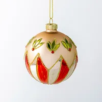 KSP Christmas 'Holly Berries' Glass Ball Ornament (Multi Colour)