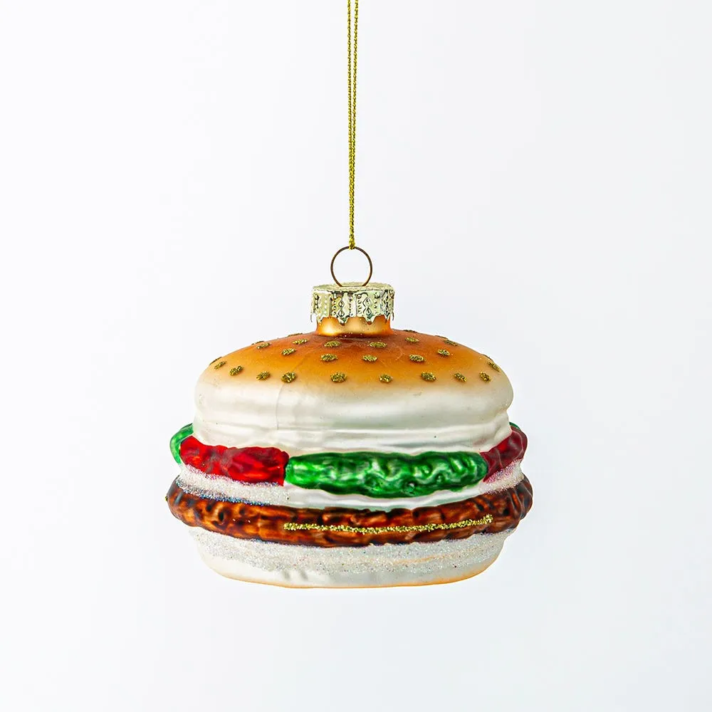 KSP Christmas 'Hamburger' Glass Ornament (Multi Colour)