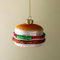 KSP Christmas 'Hamburger' Glass Ornament (Multi Colour)