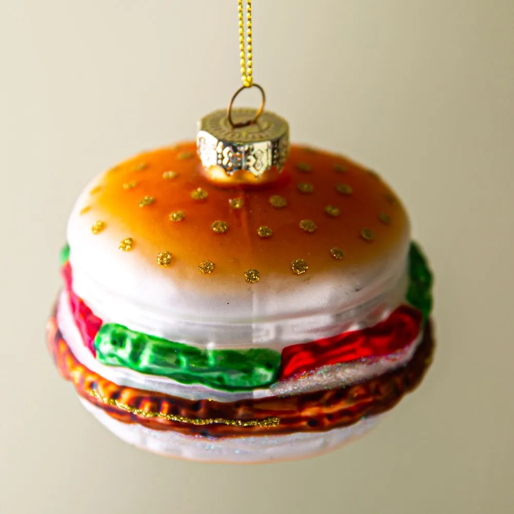 KSP Christmas 'Hamburger' Glass Ornament (Multi Colour)