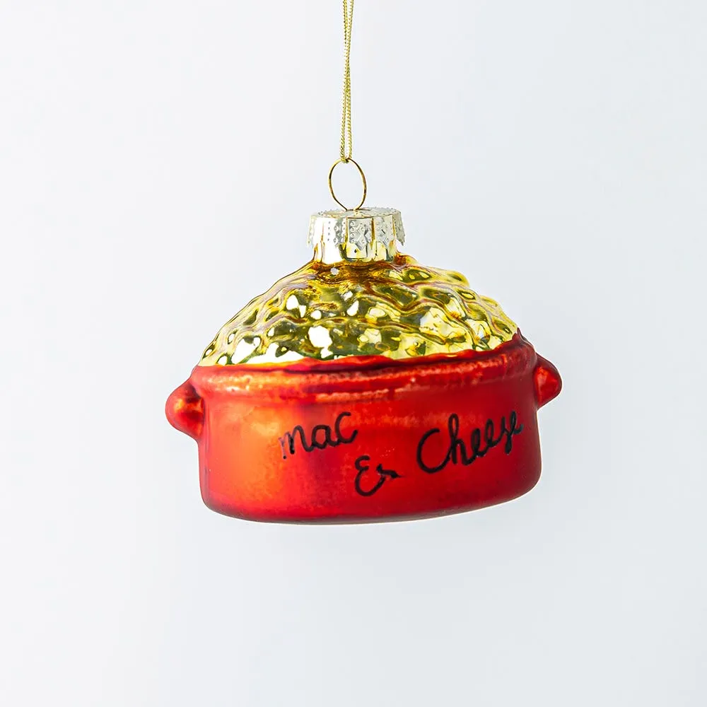 KSP Christmas 'Mac and Cheese' Glass Ornament (Red/Gold)