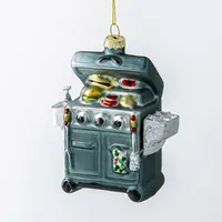 KSP Christmas 'BBQ' Glass Ornament (Multi Colour)