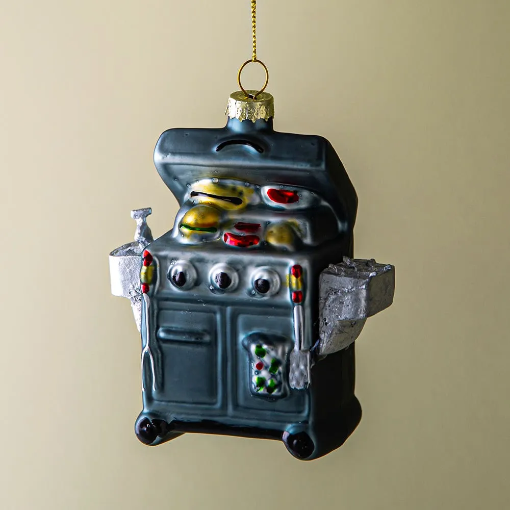 KSP Christmas 'BBQ' Glass Ornament (Multi Colour)