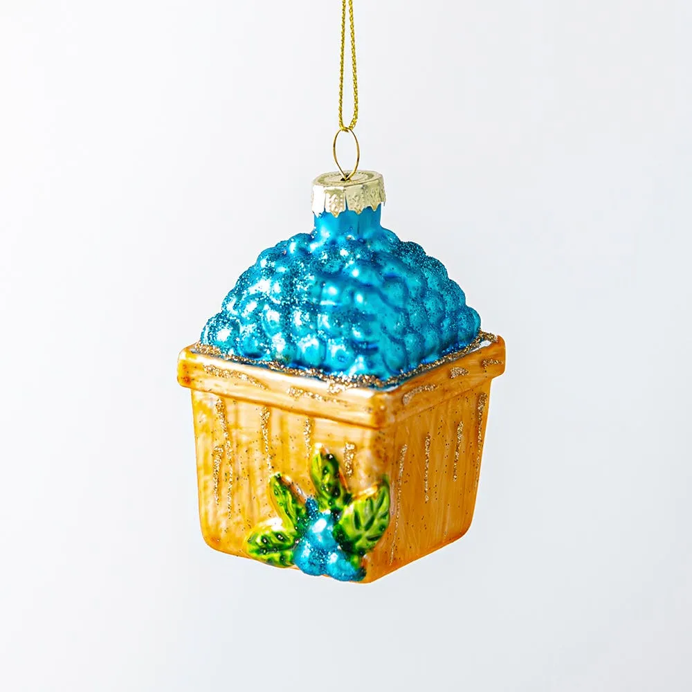 KSP Christmas 'Blueberries' Glass Ornament (Multi Colour)