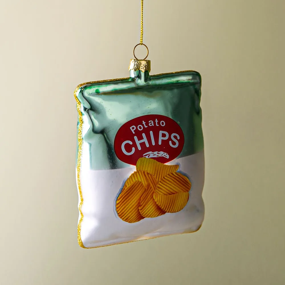 KSP Christmas 'Chips' Glass Ornament (Multi Colour)