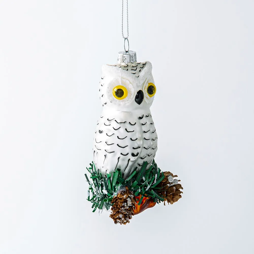 KSP Christmas 'Owl' Glass Ornament (Multi Colour)