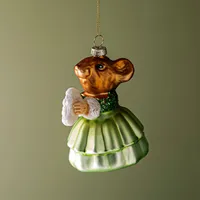 KSP Christmas 'Mouse' Glass Ornament (Multi Colour)