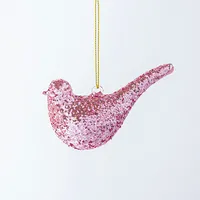 KSP Christmas 'Bird' Glass Ornament (Pink)