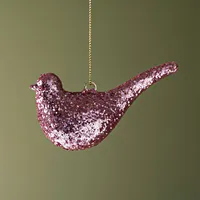 KSP Christmas 'Bird' Glass Ornament (Pink)