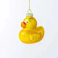 KSP Christmas 'Rubber Duck' Glass Ornament (Yellow)