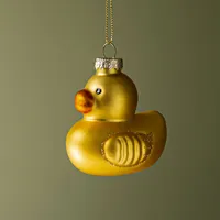 KSP Christmas 'Rubber Duck' Glass Ornament (Yellow)