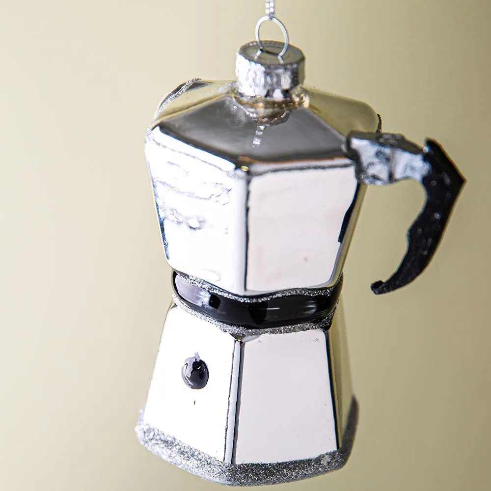 KSP Christmas 'Espresso' Glass Ornament (Silver)