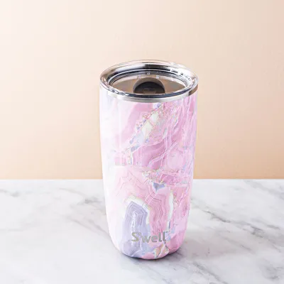 S'well Slide-Open Tumbler with Lid 18oz (Geode Rose)