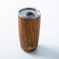 S'well Slide-Open 'Teakwood' Tumbler with Lid 18oz. (Brown)