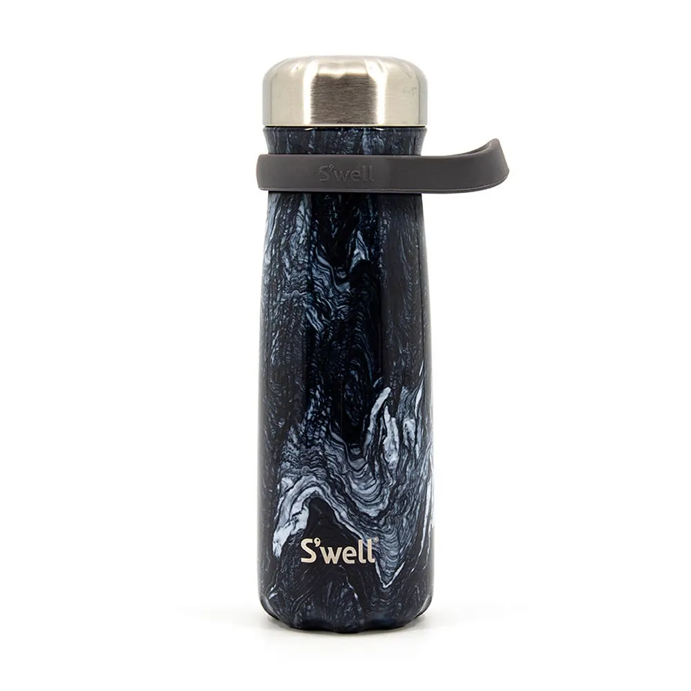 S'well Traveler 'Azurite' Water Bottle with Carry Strap 24oz (Marble)