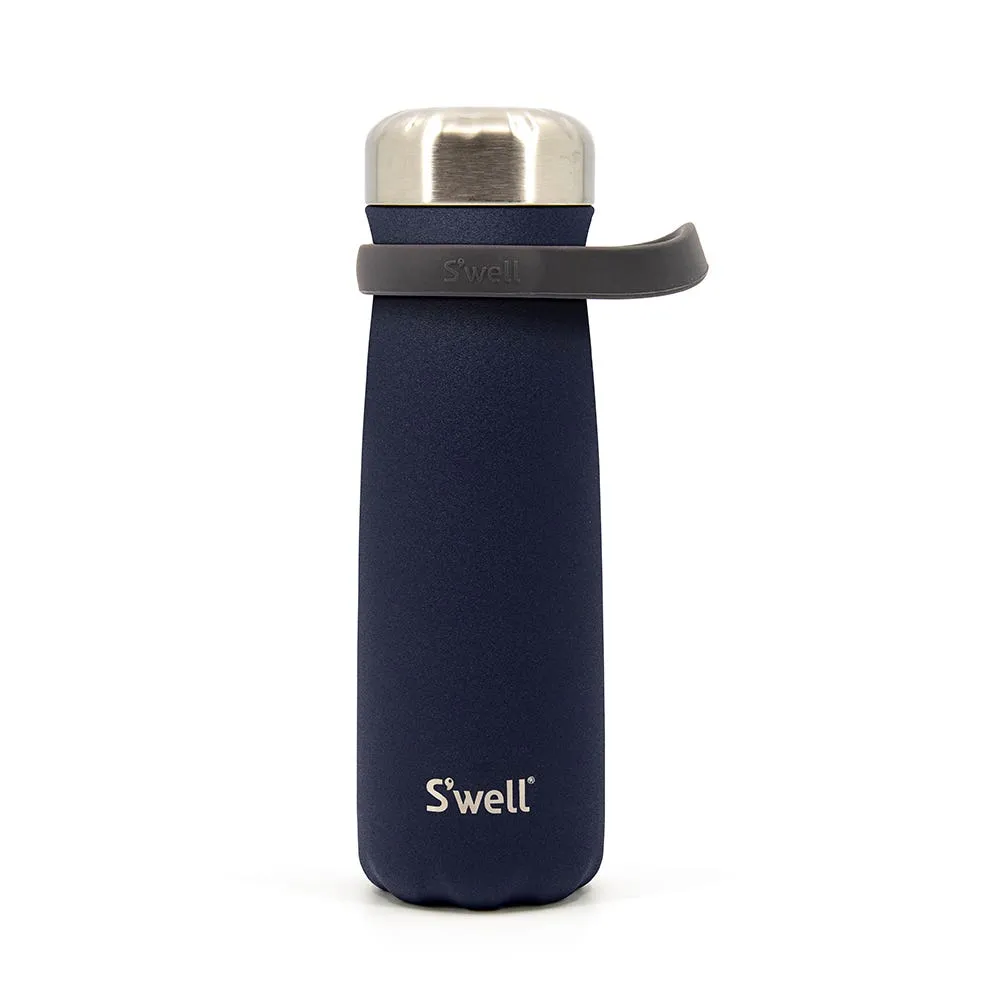 S'well Traveler 'Azurite' Water Bottle with Carry Strap 24oz (Blue)