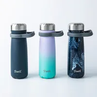 S'well Traveler 'Azurite' Water Bottle with Carry Strap 24oz (Blue)