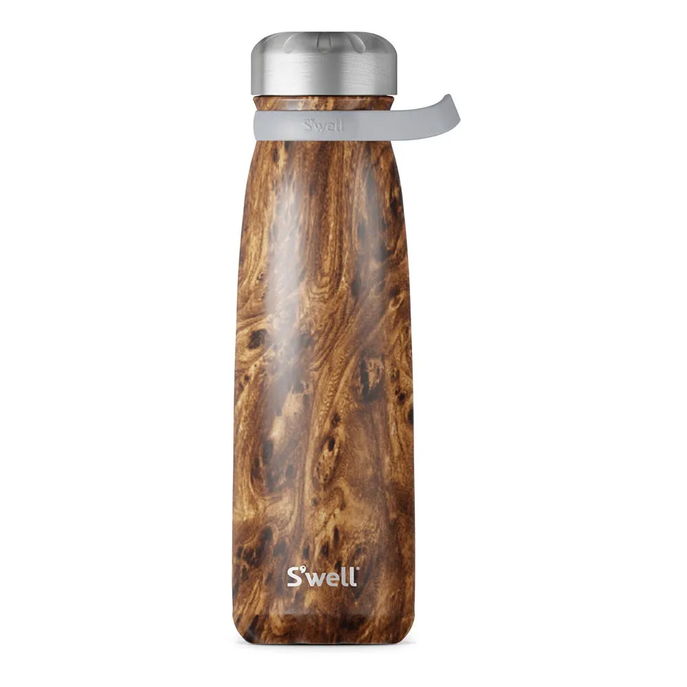 S'well Traveler 'Teakwood' Water Bottle with Carry Strap 40oz (Brown)