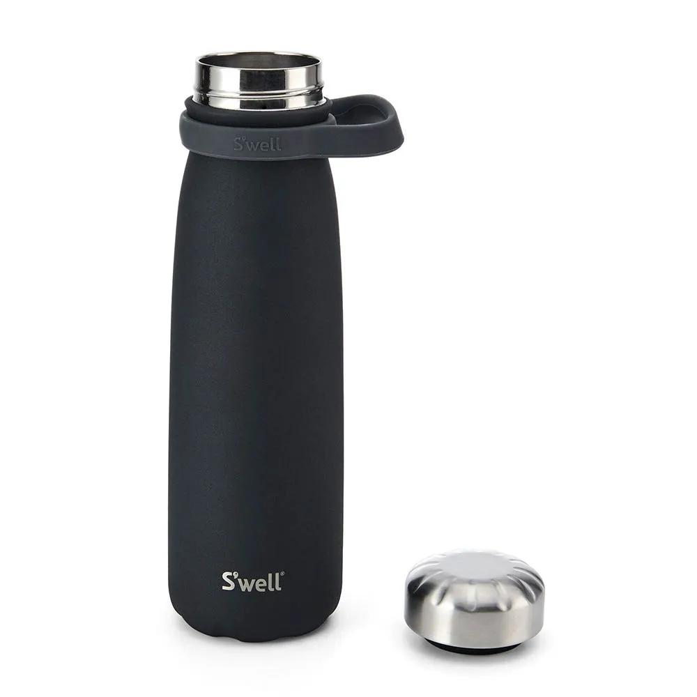 S'well Traveler Water Bottle with Carry Strap 40oz (Onyx Black)